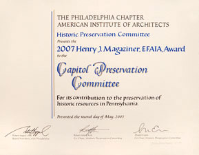 Henry J. Magaziner, EFAIA Award,  May 2007